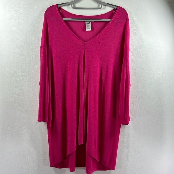 John Mark High-Low Lightweight Knit Tunic, M - Picture 1 of 5